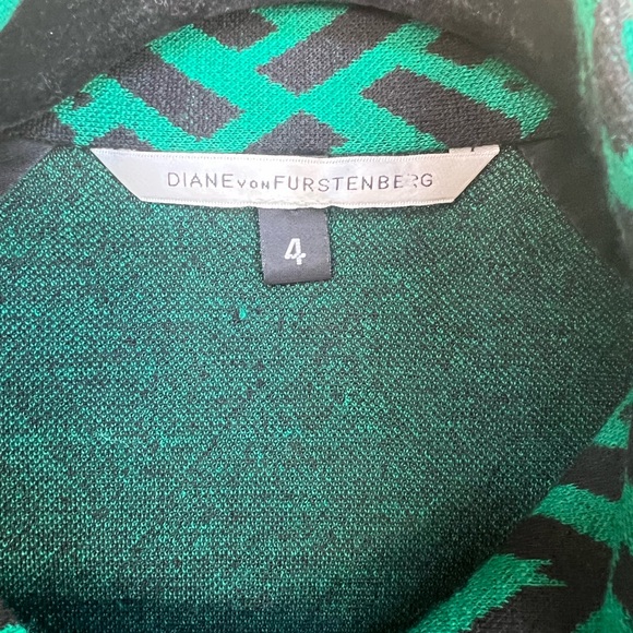 DVF Green Pattern Blazer Jacket Valkeri - Picture 6 of 7